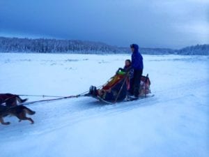 Ashley visits Wade in his dog Yard in Willow Alaska