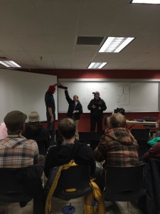 Justin Steilstraw draws his position for the 2015 Knik 200. Photo Courtesy of Jae March.
